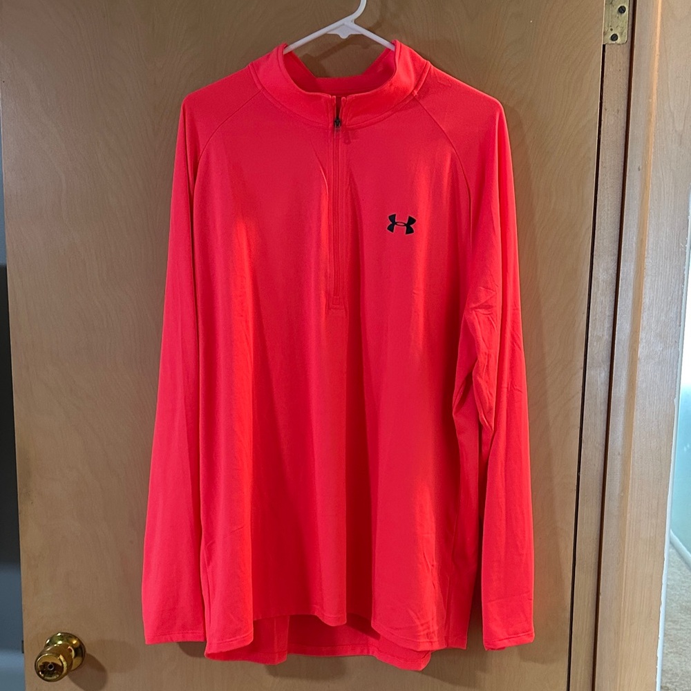 Under Armour Men’s Bright Pink Quarter-Zip Top